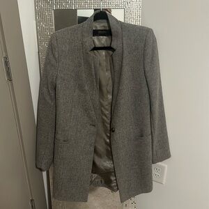 ZARA BASIC COLLECTION GRAY SUIT JACKET/COAT!